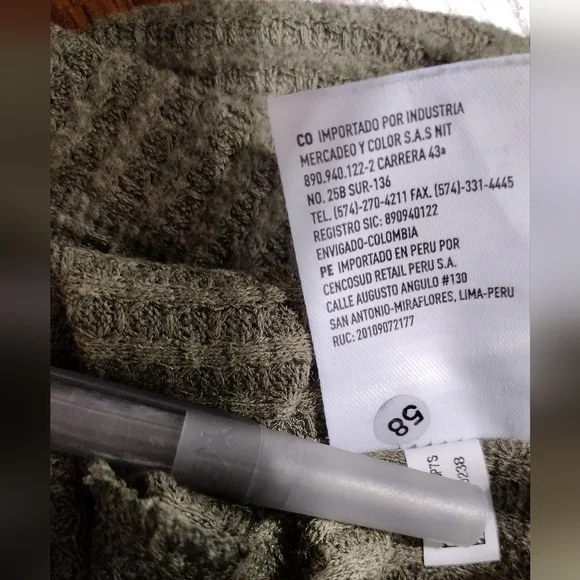 NWOT American Eagle Knitted Button Front Dress Cardigan Women's S Green Boho - Picture 9 of 9